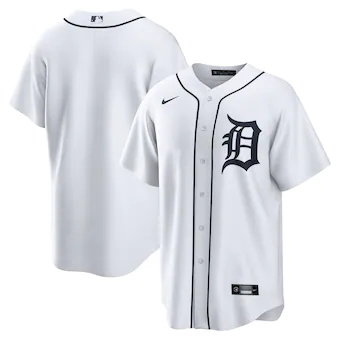 mens nike white detroit tigers home blank replica jersey_pi